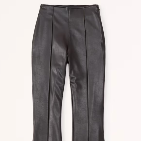 Abercrombie & Fitch Vegan Leather Flare Pant - Picture 12 of 13